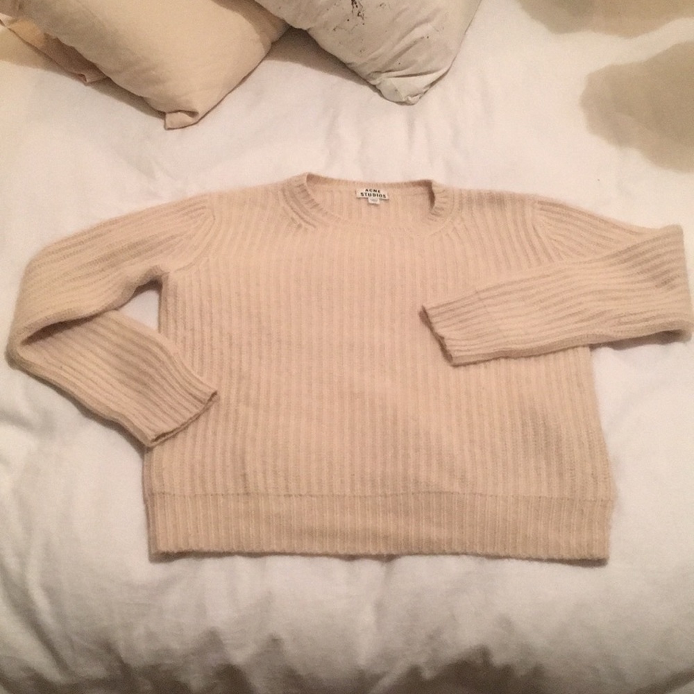 ACNE Rakel ribbed angora sweater
